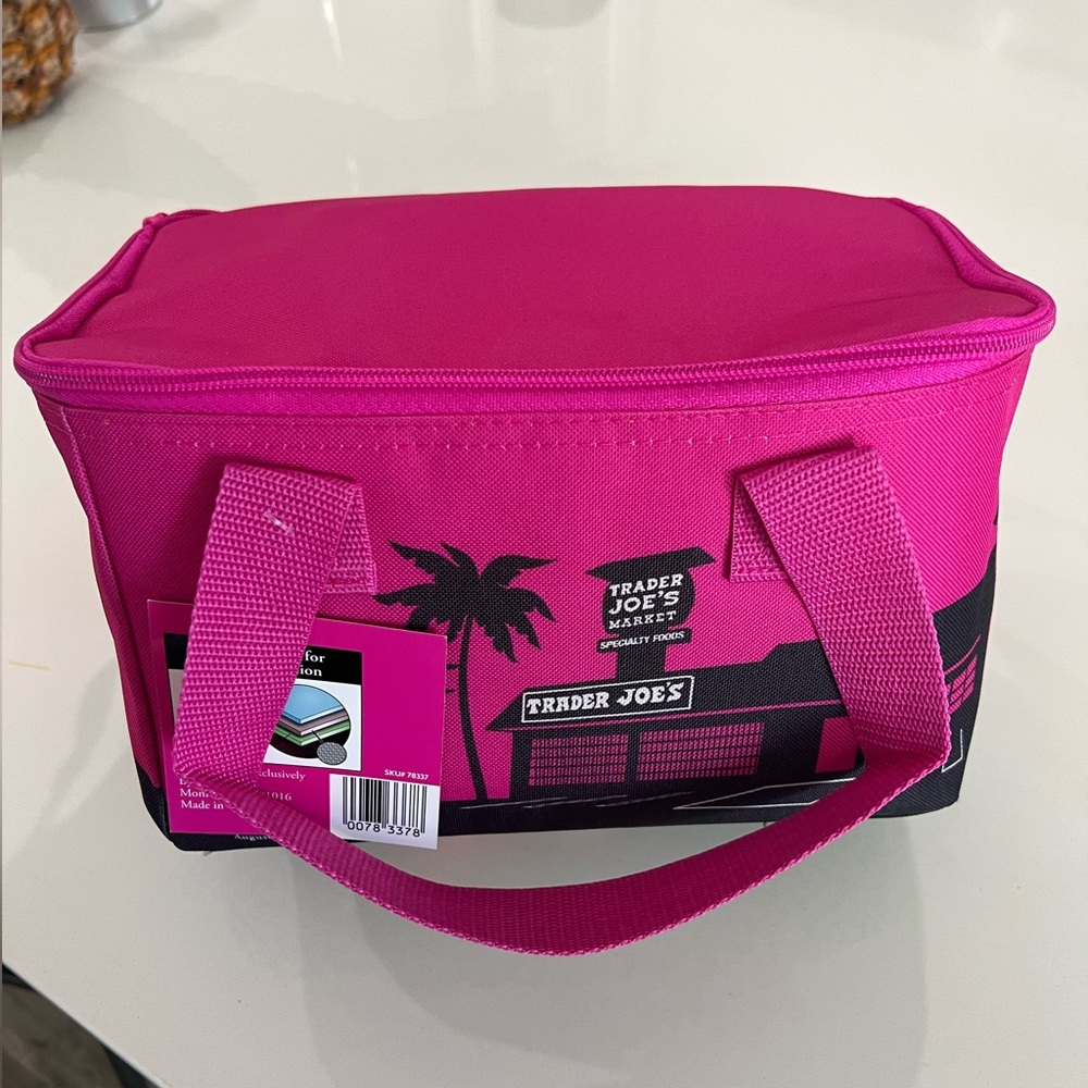 Trader Joe’s Mini Insulated Cooler Bag PINK